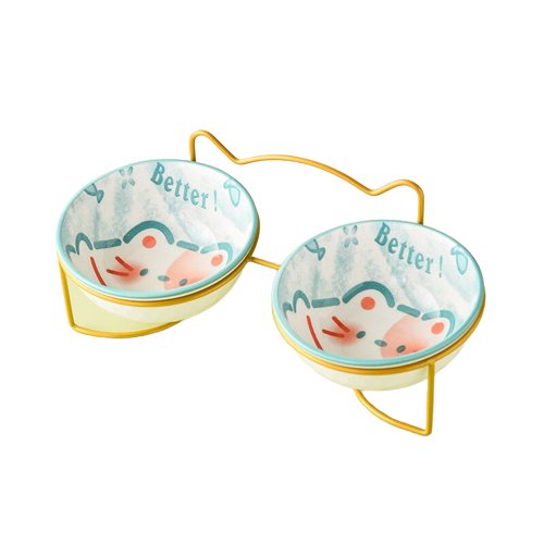 Tigela Temática Elevada em Aço Inoxidável