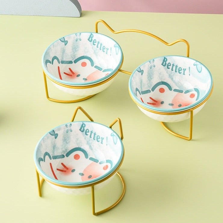 Tigela Temática Elevada em Aço Inoxidável