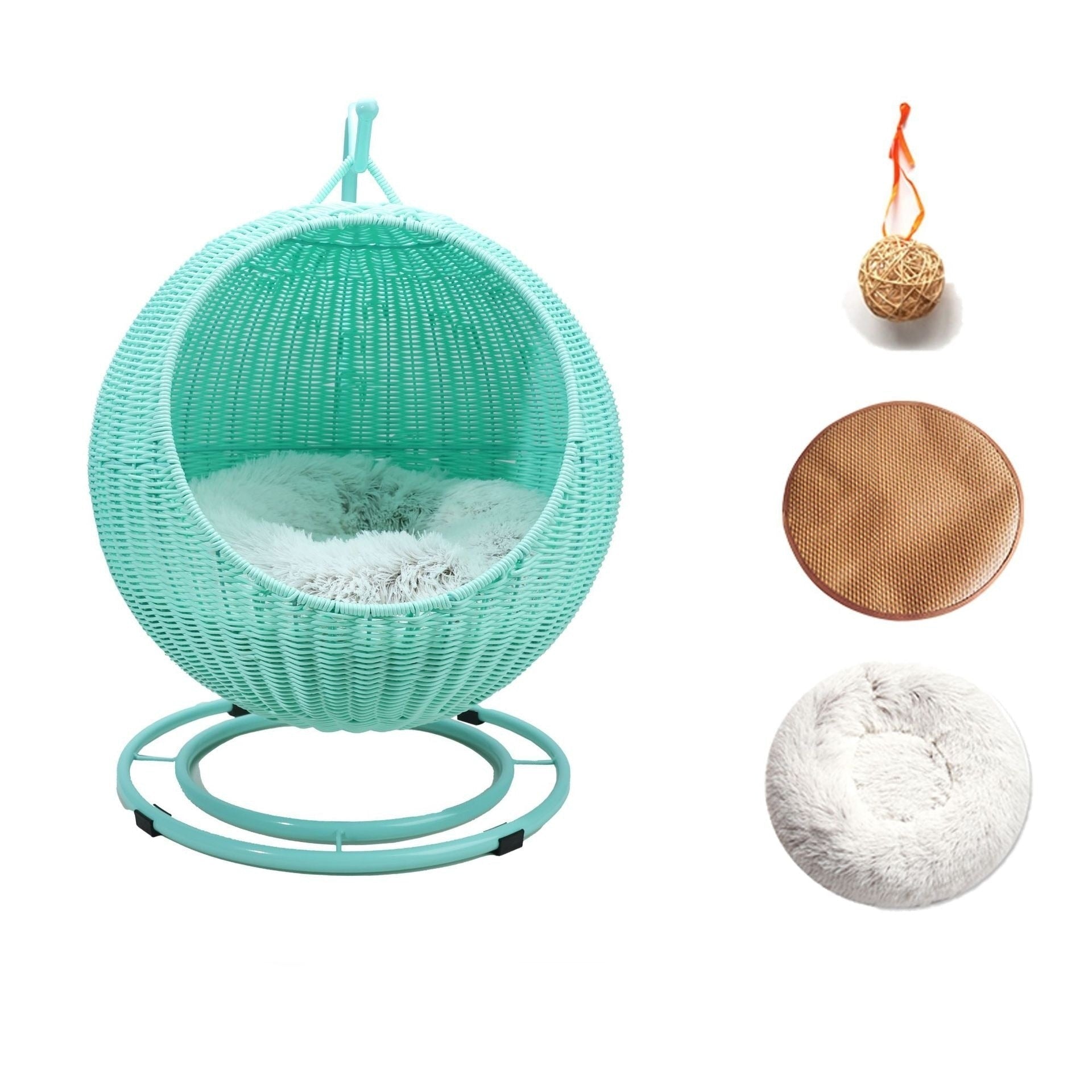 Casa De Vime Com Suporte Suspensa