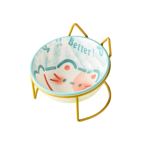 Tigela Temática Elevada em Aço Inoxidável