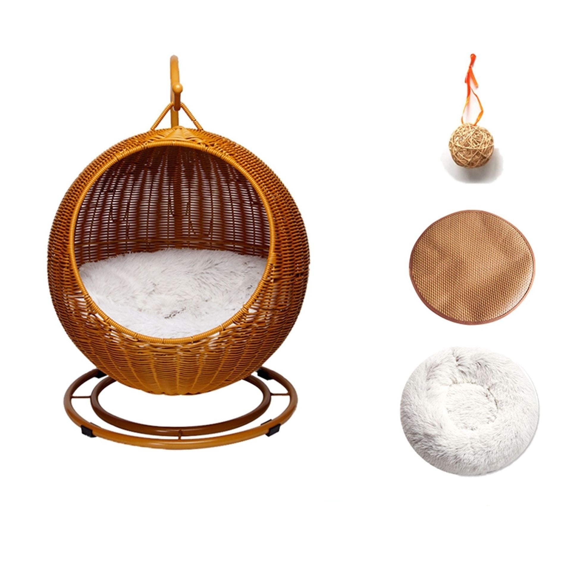 Casa De Vime Com Suporte Suspensa