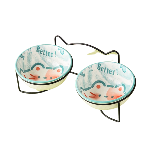 Tigela Temática Elevada em Aço Inoxidável